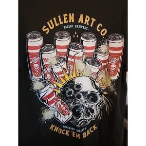 Sullen Pin Up Biker Gothic Americana Tattoo Art KNOCK EM BACK Small A120 Nwt